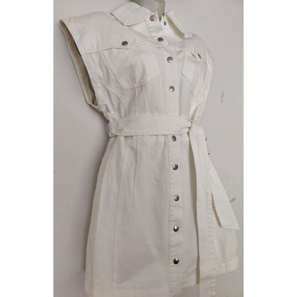 Culpos x INC International Concepts Jean Dress Mini White NWT SZ MED MSRP $120 - Picture 6 of 11